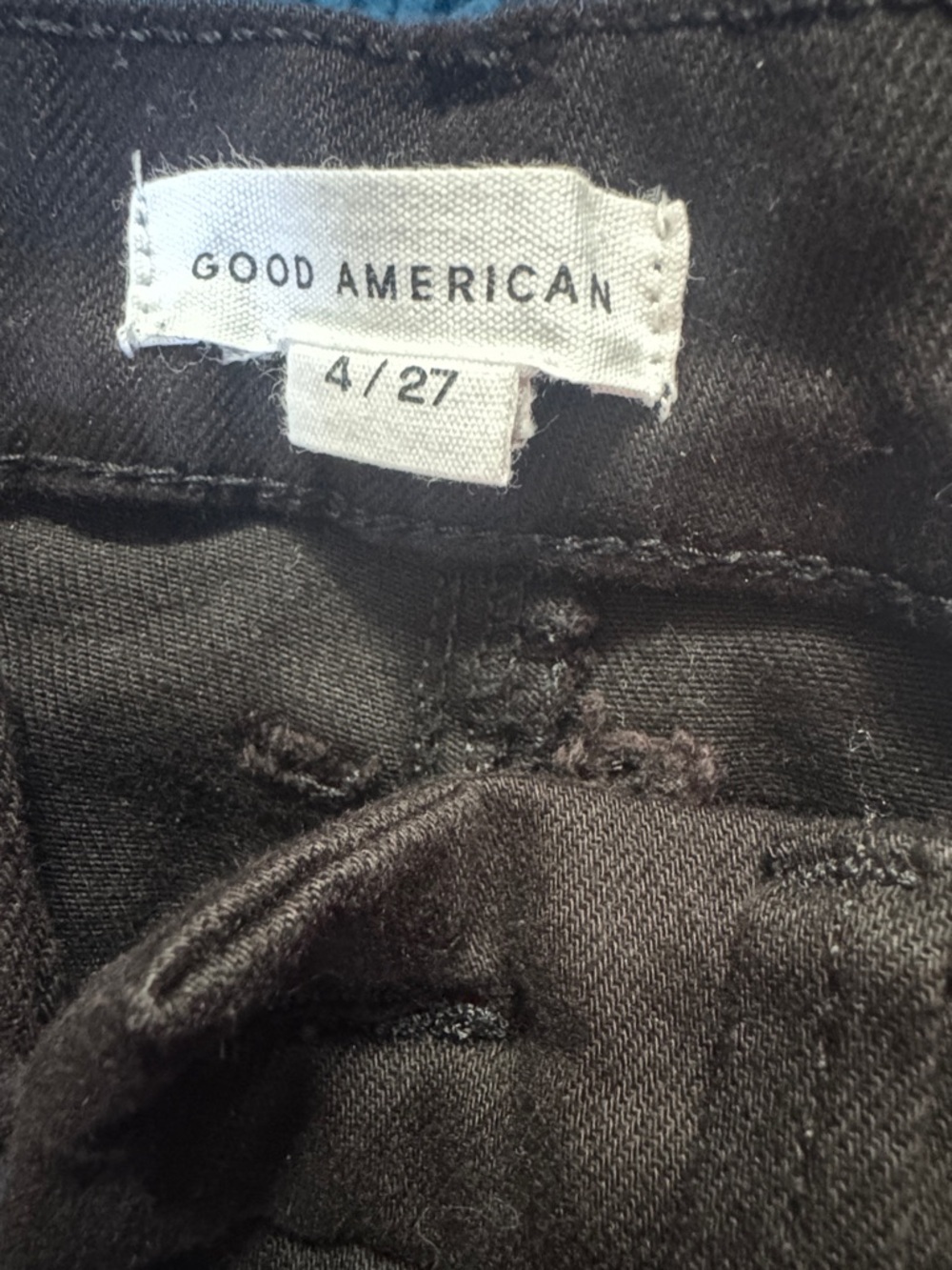 Good American Good Classic Boot Black High-Rise Bootcut Jeans Sz 4/27 - Picture 8 of 9